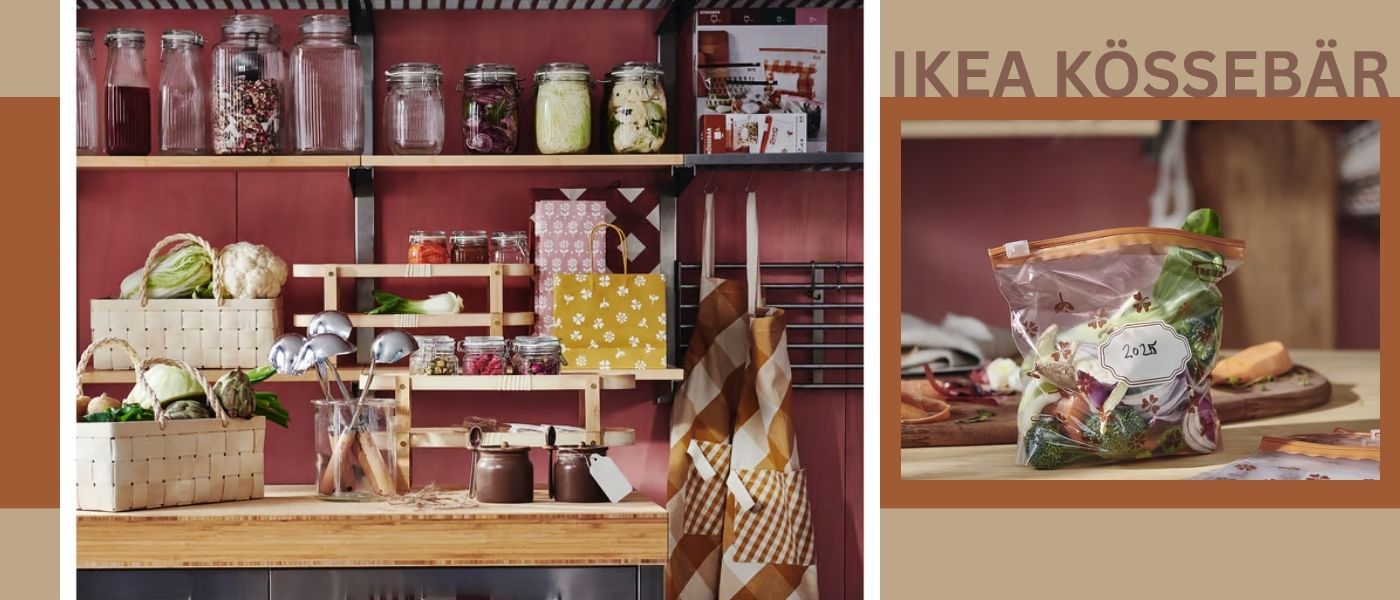 پک 25 عددی زیپ کیپ ایکیا مدل IKEA KOSSEBAR